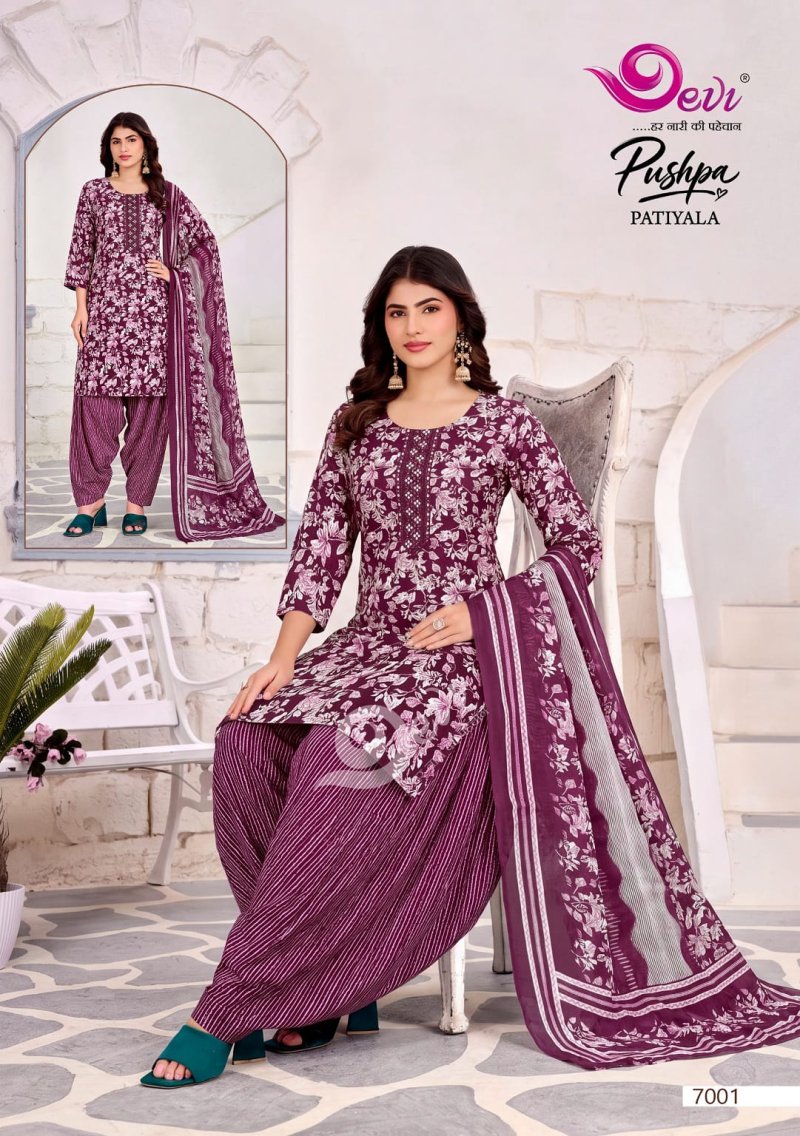 Pushpa Vol 7 By Devi Indo Cotton Printed Readymade Dress